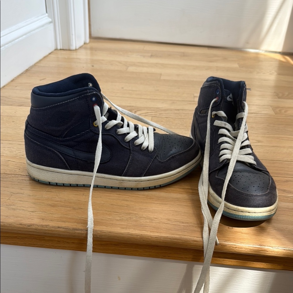 Nike Air Jordan 1 Denim High-Top Sneakers Timeless Style